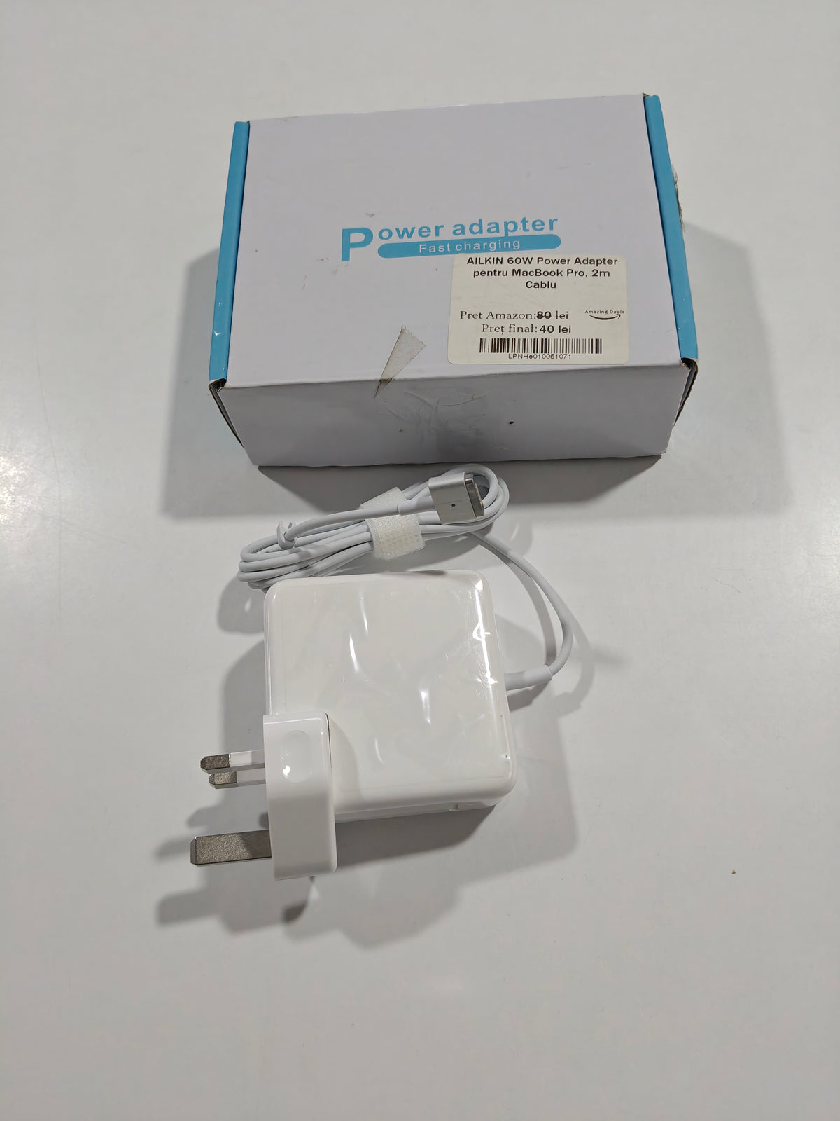 Încărcător MacBook 60W, cablu 2m (Priză UK)