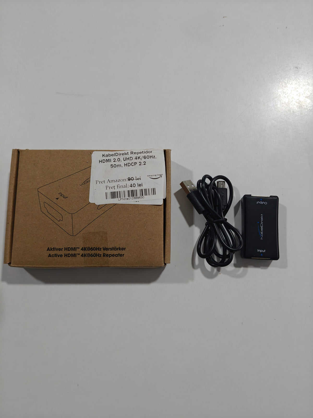 KabelDirect Repetitor/Extender HDMI 2.0 ,UHD 4K 60Hz, 50m, HDCP 2.2