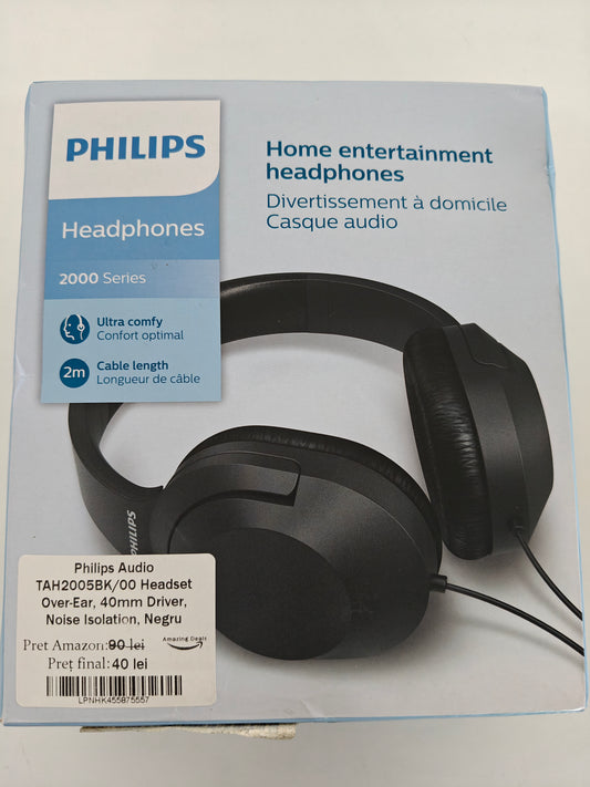 Philips Audio TAH2005BK - Căști OverEar cu Fir