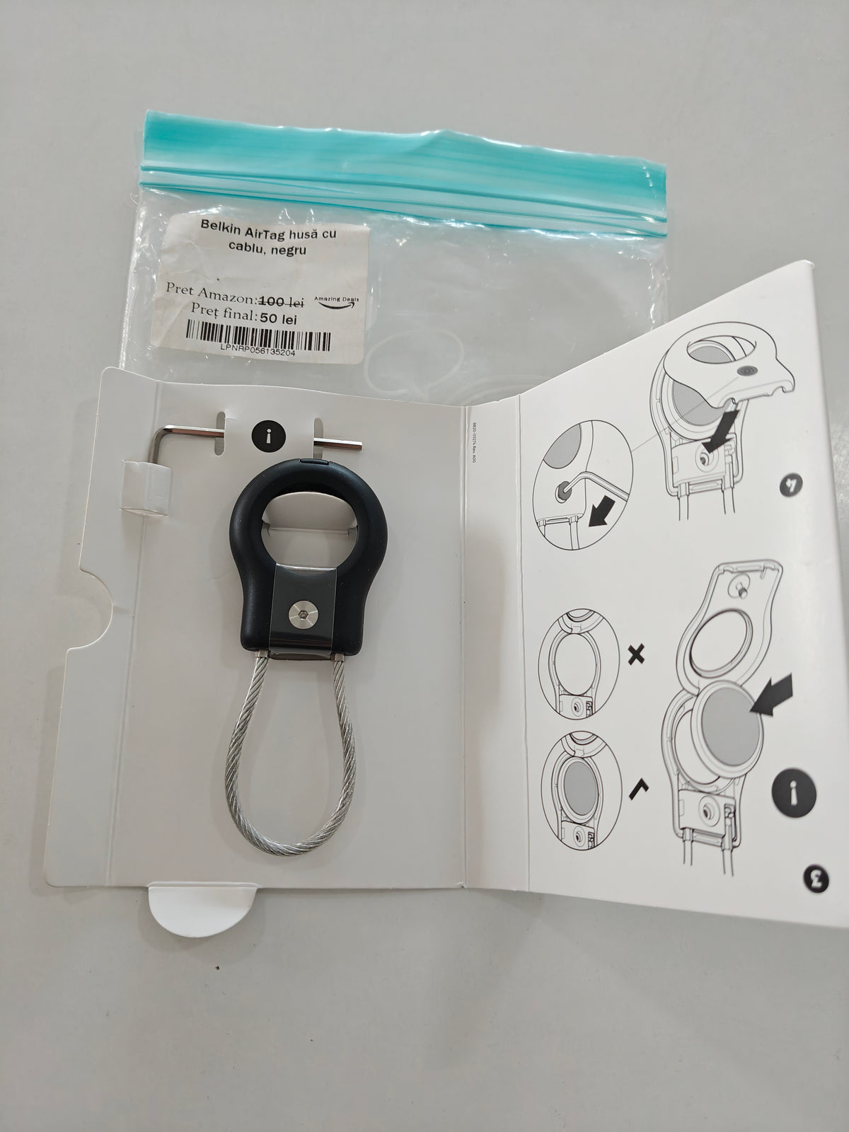Belkin - Husa pentru AirTag cu cablu