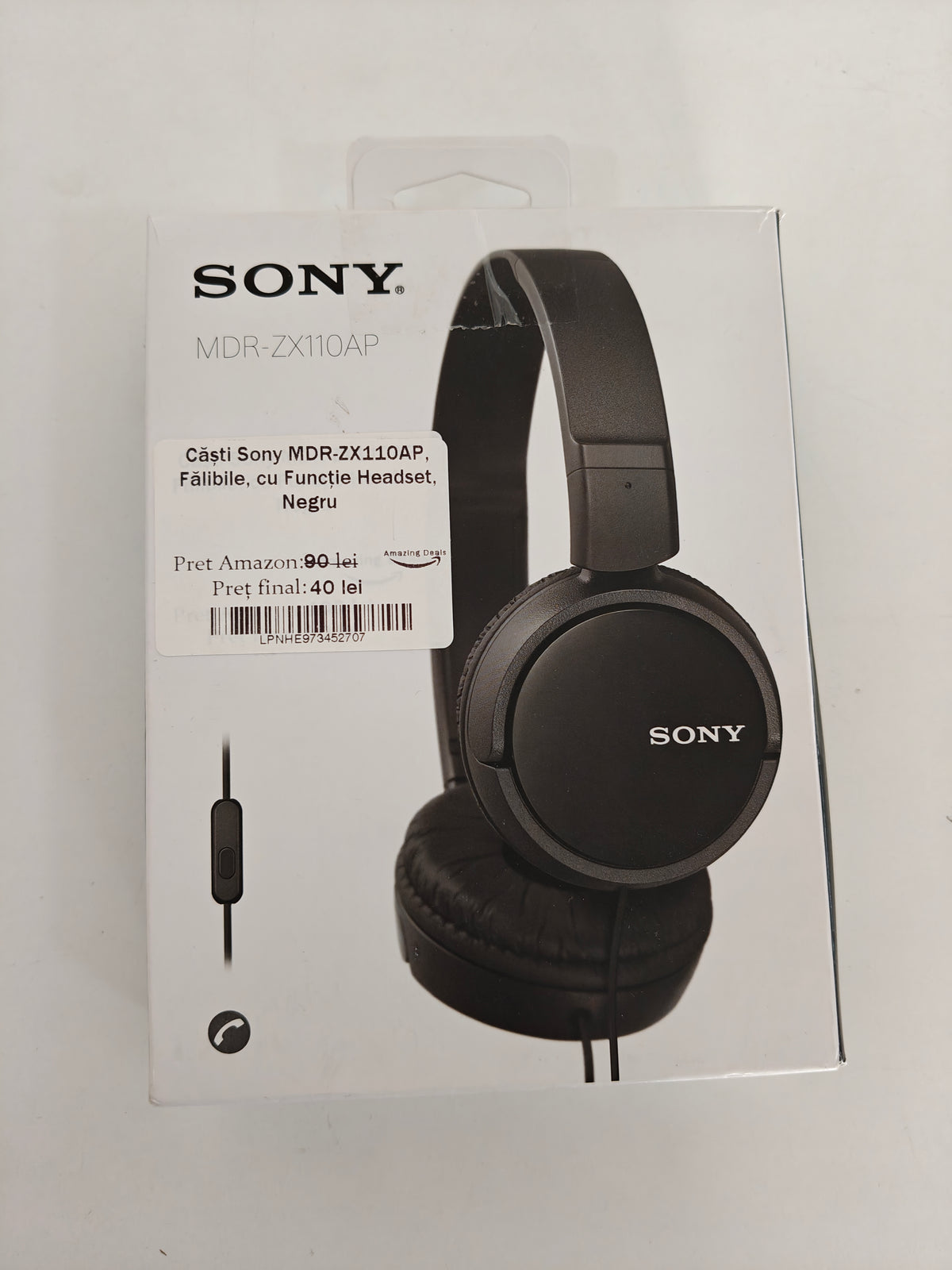 Sony MDR-ZX110AP - Căști cu Fir tip Headset