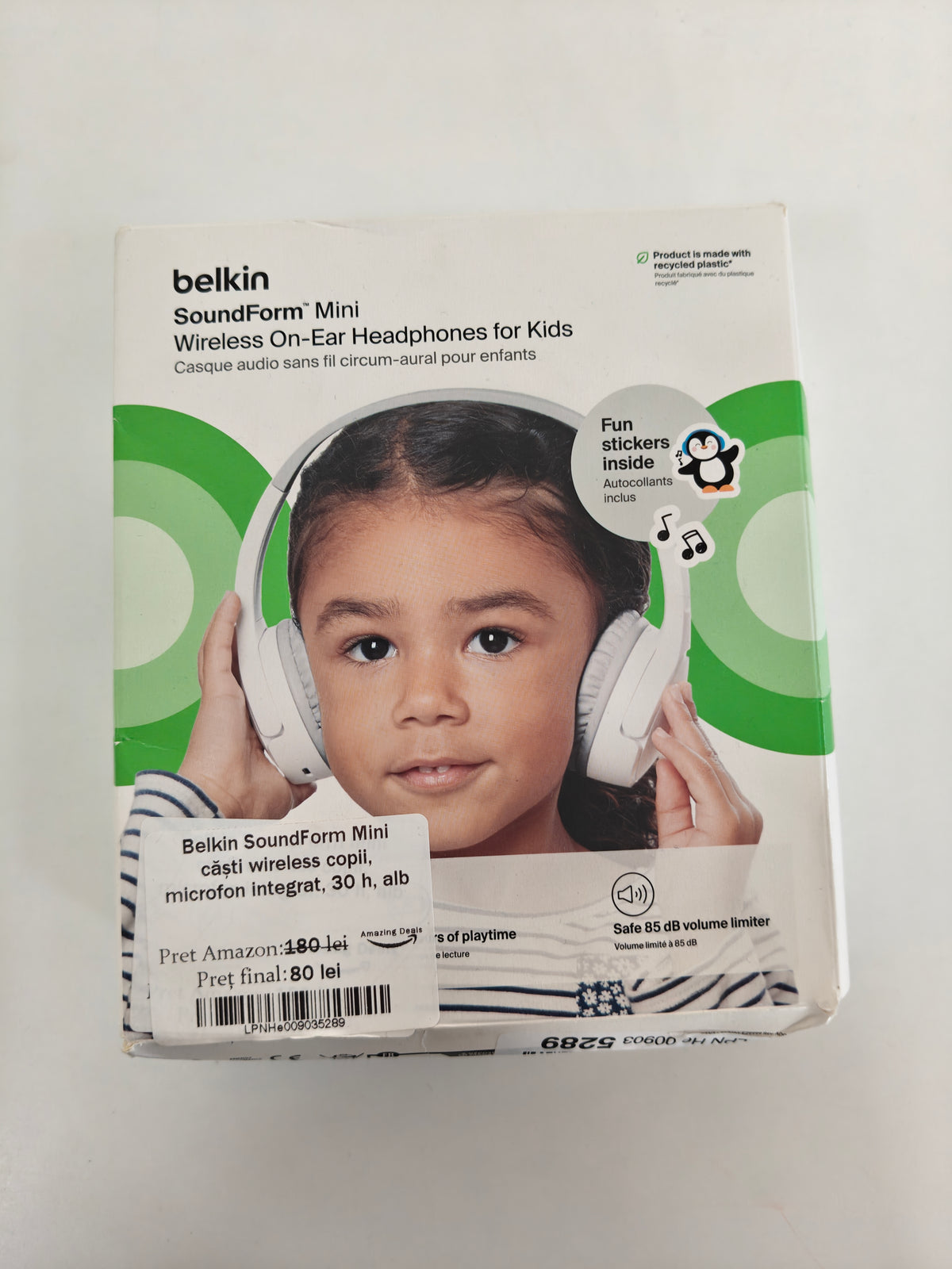 Belkin SoundForm Mini - Căști Bluetooth pentru copii, cu microfon