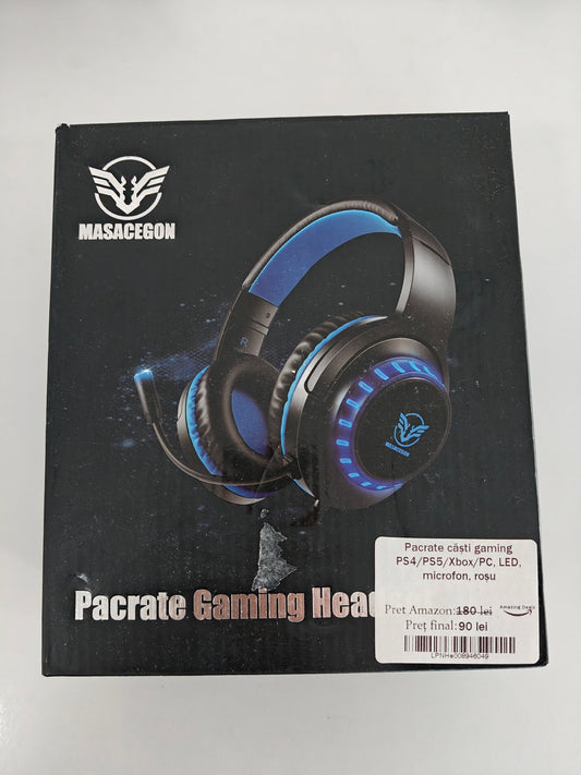 Pacrate - Căști Gaming PC/PS4/PS5/XBOX cu LED