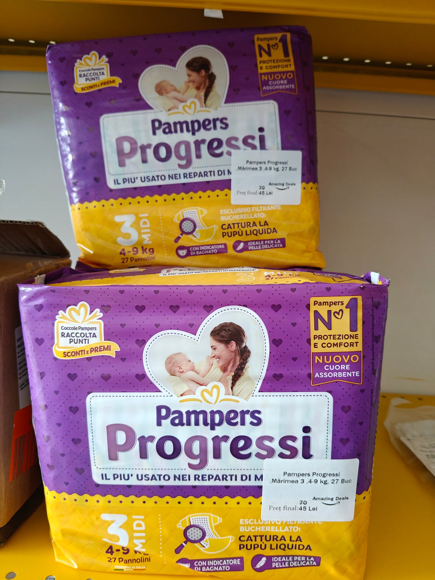 Pampers Progressi, Mărimea 3, 4-9kg, 27 buc