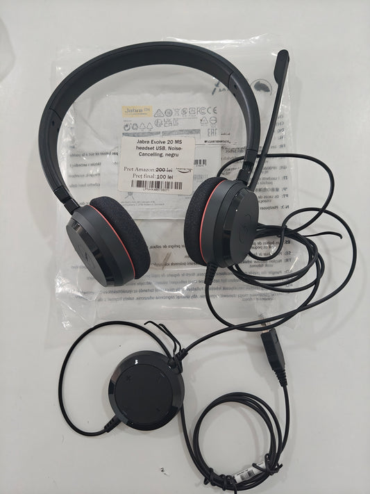 Jabra Evolve 20 MS - Căști USB , noise-cancelling