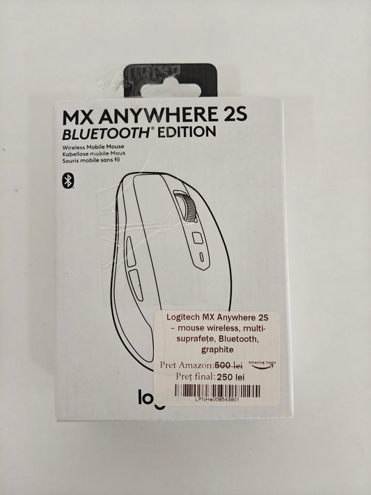 Logitech MX Anywhere 2S - Mouse Multi-suprafețe, Doar Bluetooth