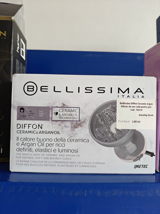 Difuzor de aer cald pentru păr - Bellissima Diffon Ceramic Argan