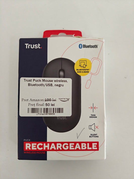 Trust Puck Mouse wireless, Bluetooth/USB