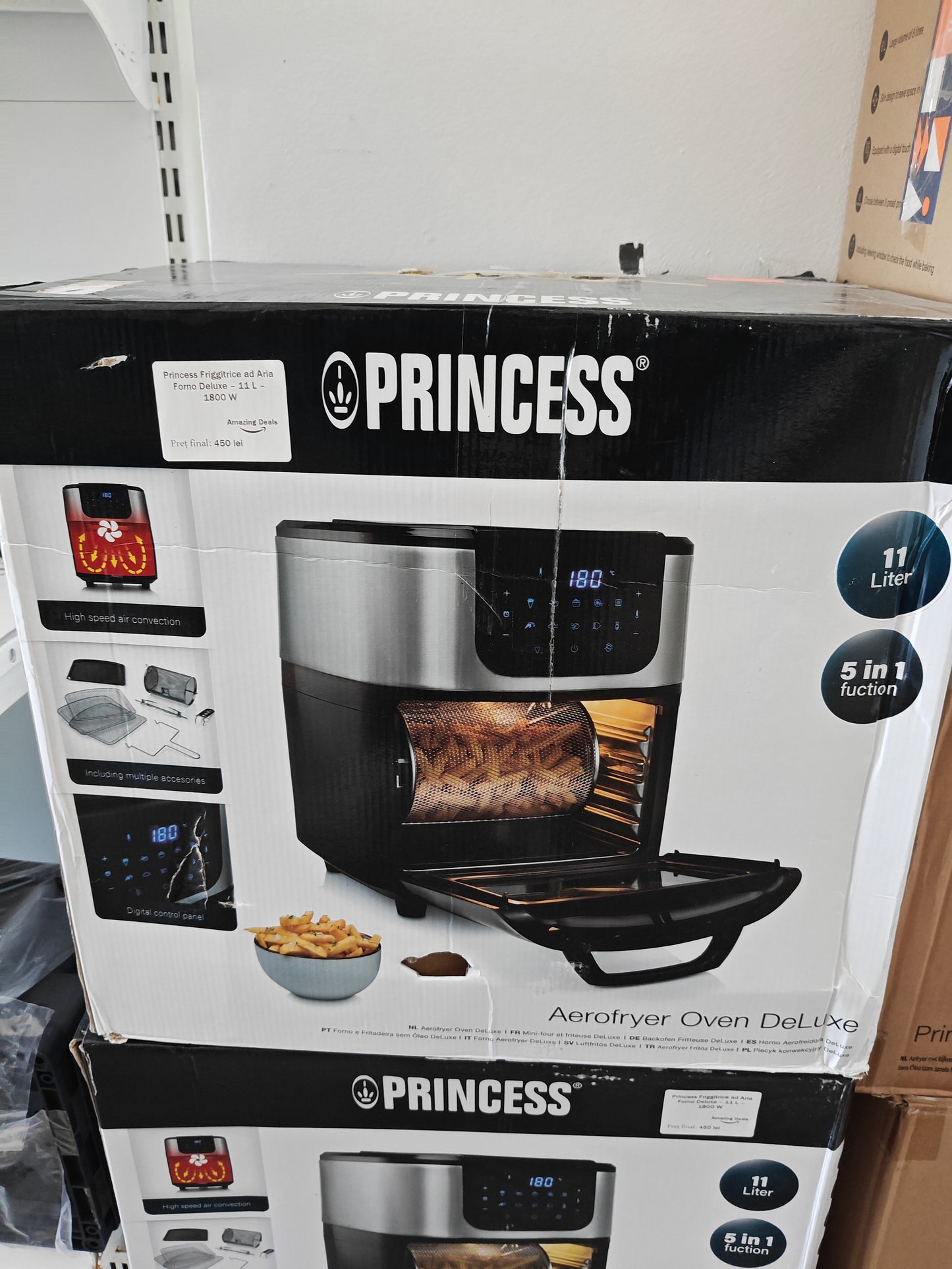 Air Fryer și Cuptor - Princess Deluxe, 11L ,1800W