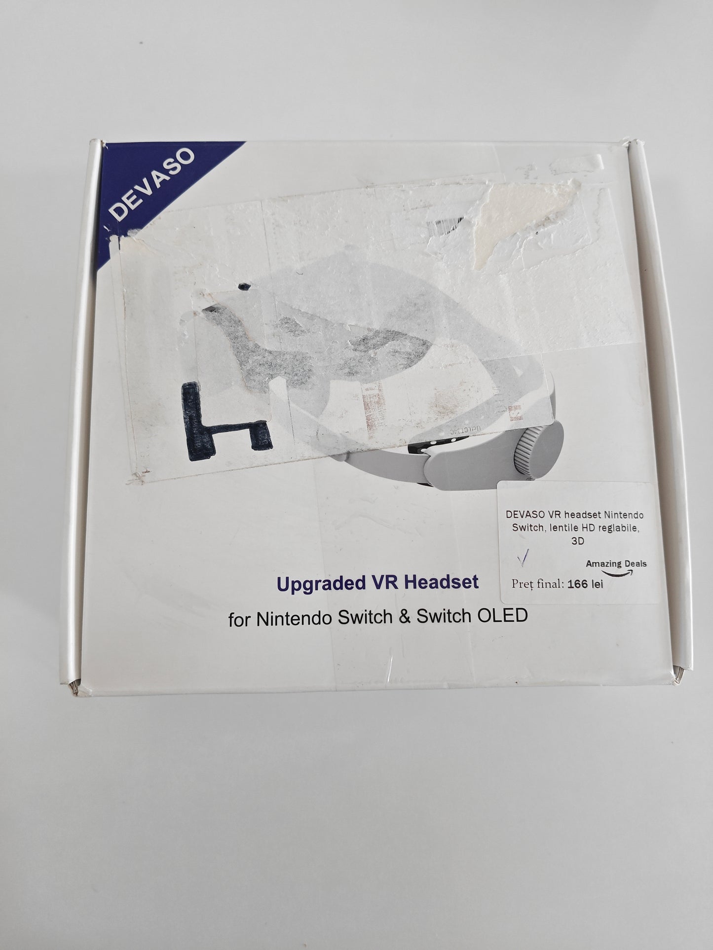 Devaso VR Headset Nintendo Switch ,Lentile HD Reglabile,3D