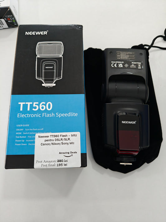Neewer TT560 Flash - Blitz pentru DSLR/SLR/Canon/Nikon/Sony/etc.