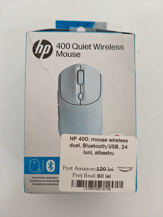HP 400: mouse wireless dual, Bluetooth/USB