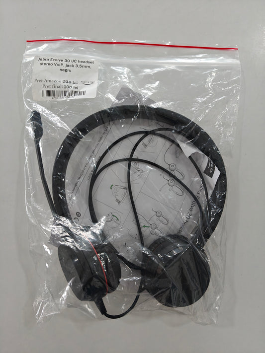 Jabra Evolve 30 UC - Căști Stereo VoIP ,jack 3.5mm