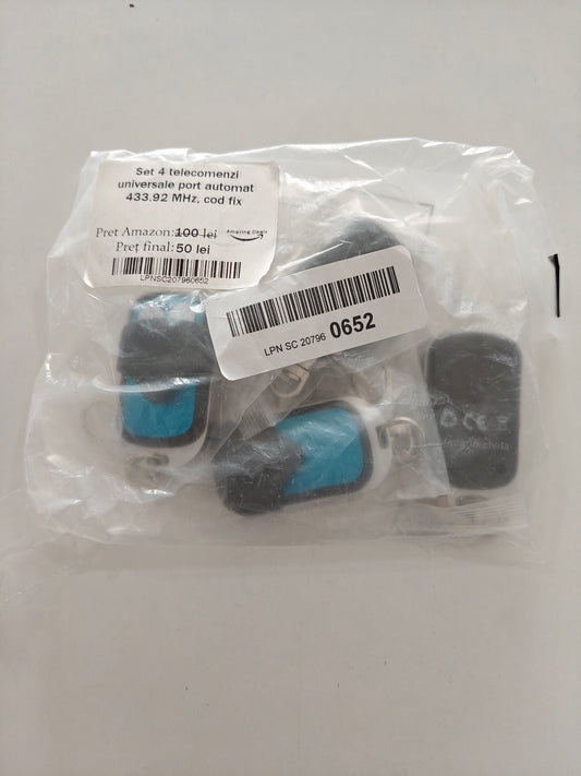 Set 4 Telecomenzi Universale ,port automat ,433.92 Mhz ,cod fix