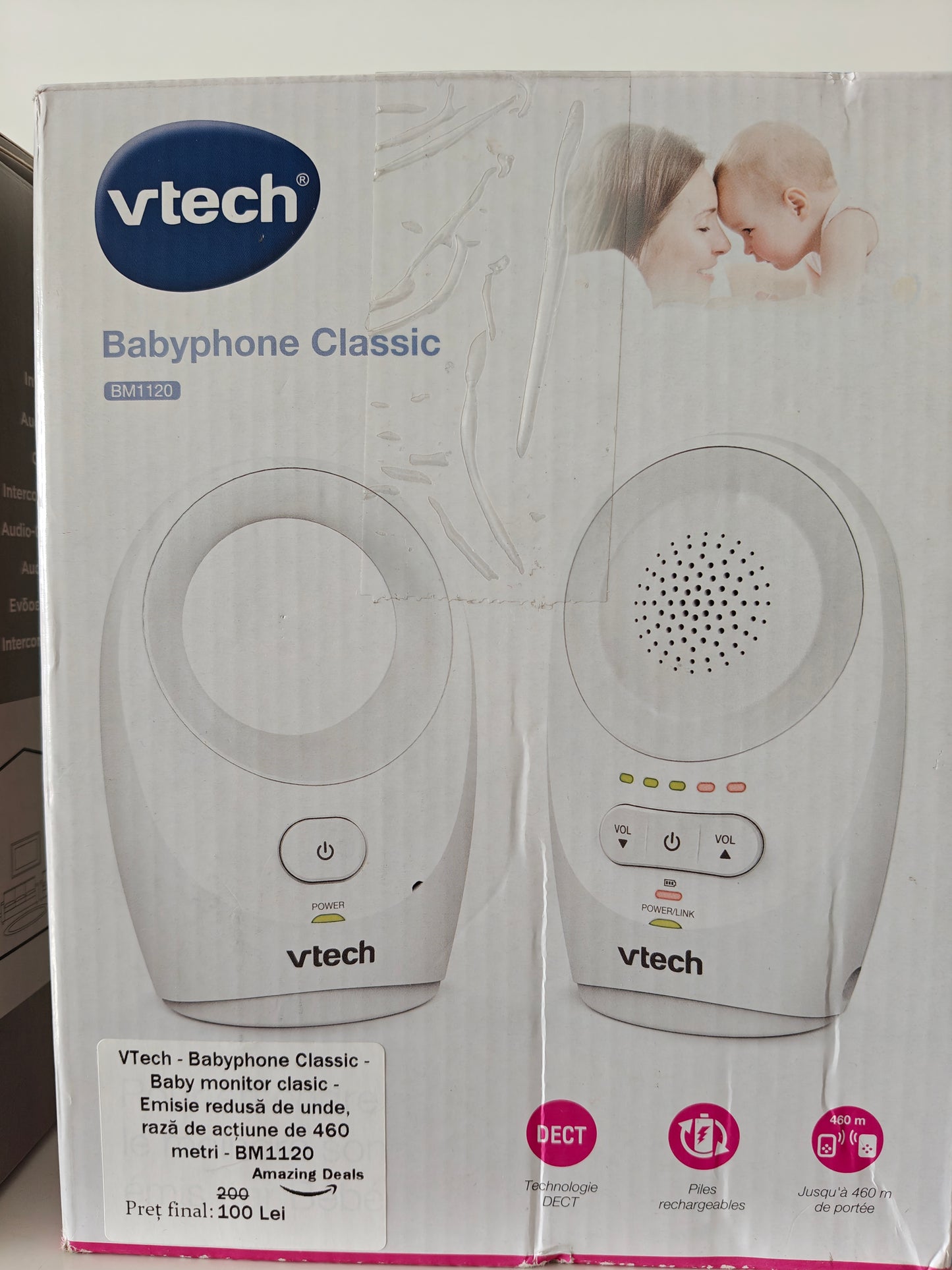 Baby Monitor VTech BM1120 ,raza de până la 460 metri