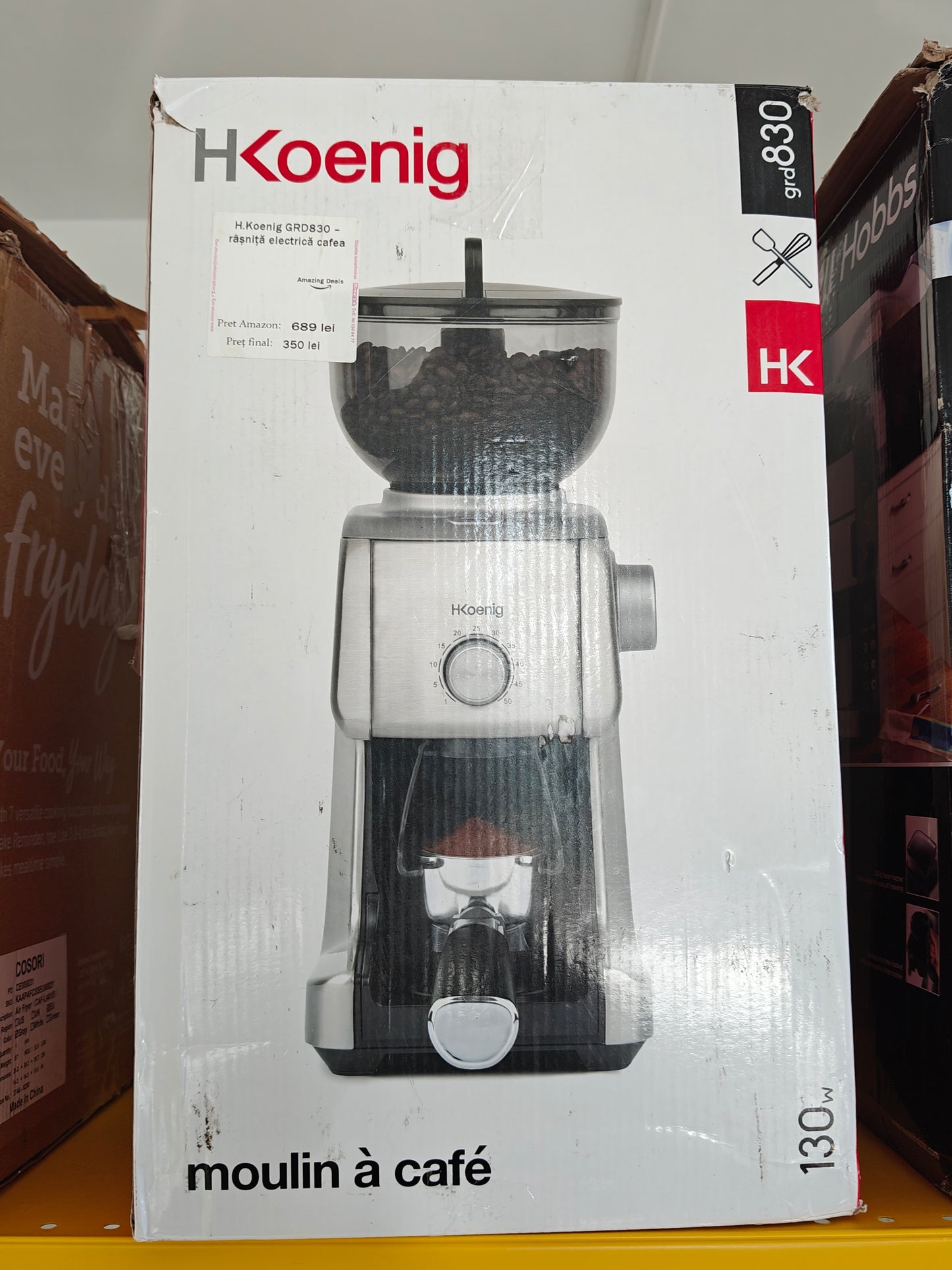 Râșniță Electrică pentru Cafea H.Koenig GRD830