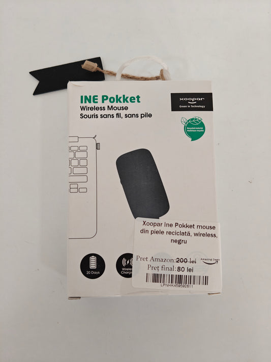 Xoopar ine Pokket - Mouse din piele reciclată , wireless