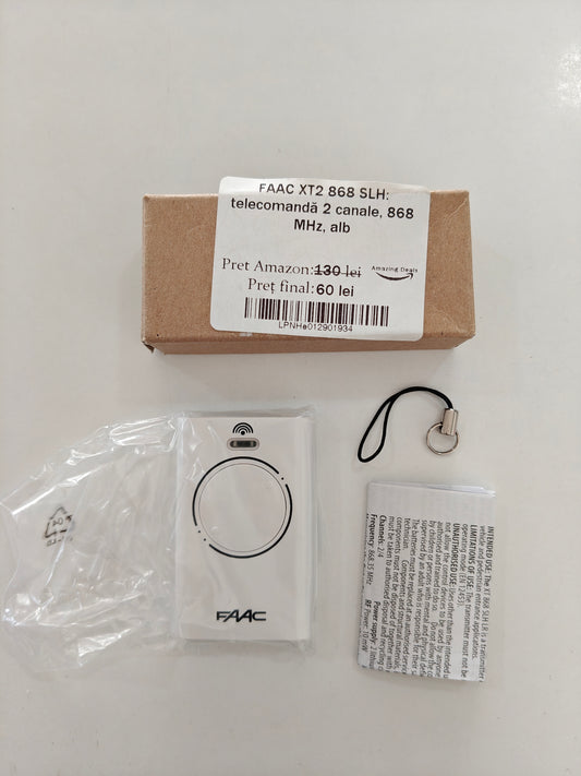 FAAC XT2 868 SLH - Telecomandă cu 2 canale ,868 Mhz
