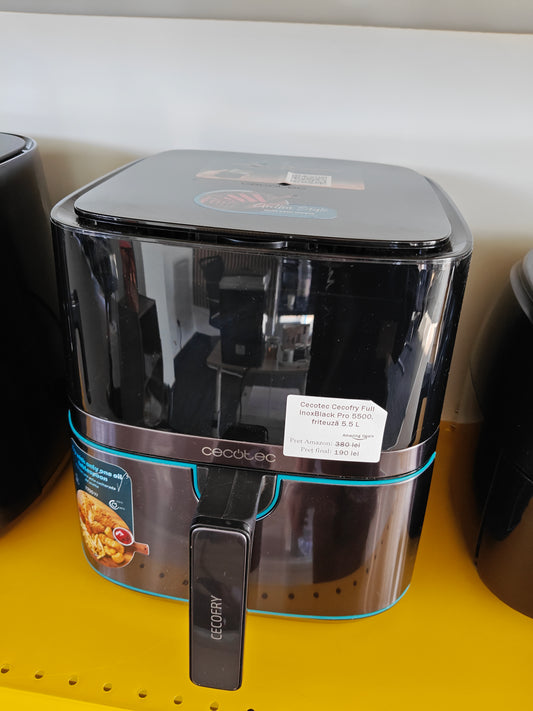 Air Fryer Cecotec Cecofry Full InoxBlack Pro 5500, 5.5L