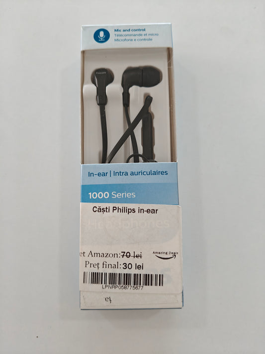 Philips Seria 1000 - Căști cu fir in-Ear cu microfon ,jack 3.5mm