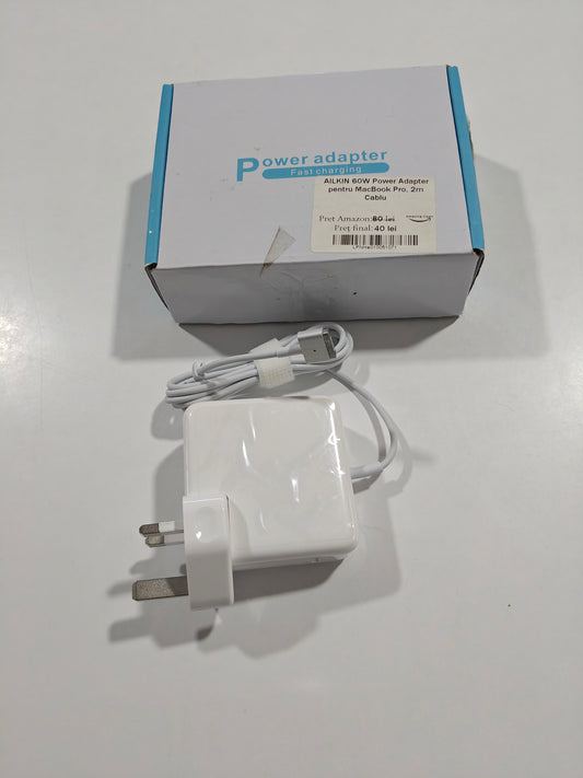 Încărcător MacBook 60W, cablu 2m (Priză UK)