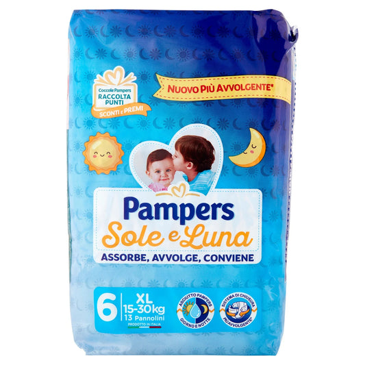 Pampers Sole e Luna ,mărimea 6 XL, 15-30kg, 13 buc