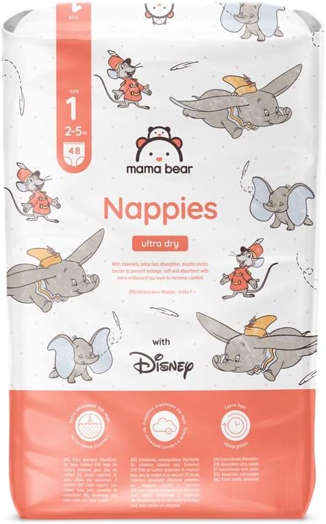 Pampers Mama Bear Ultra Dry, mărimea 1, 2-5kg, 48 buc