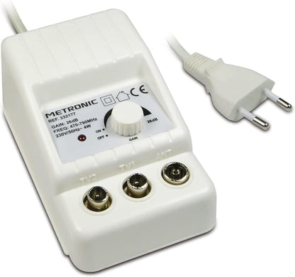 Metronic - Amplificator TV/FM/VHF/UHF, Filtru 5G, de interior