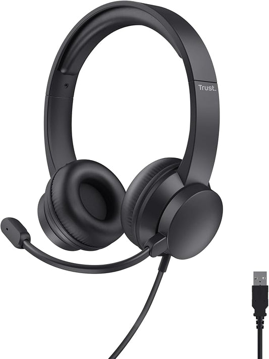 Trust - Căști USB On-Ear cu microfon 1.8m PC/Laptop