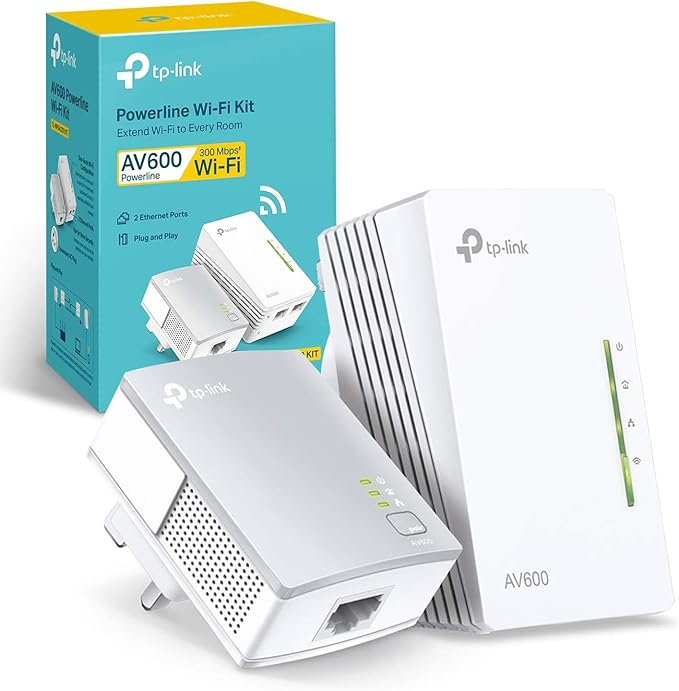 Kit Powerline Extender, TP-Link TL-WPA4220KIT, până la 300 Mbps