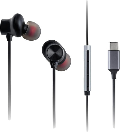 Căști Panasonic RP-TCM225BDEK in-Ear cu microfon, conector USB-C