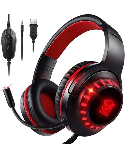 Pacrate - Căști Gaming PC/PS4/PS5/XBOX cu LED