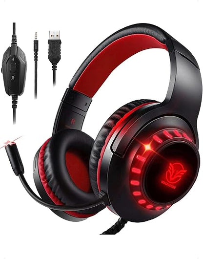 Pacrate - Căști Gaming PC/PS4/PS5/XBOX cu LED