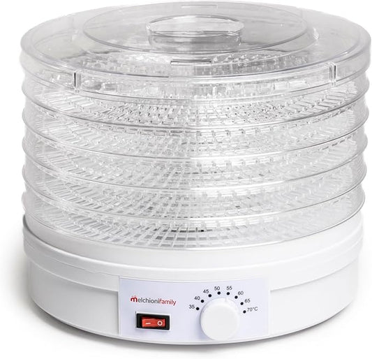 Deshidrator Alimentar - Melchioni Family, 5 Rafturi, 250W, 40-70°C