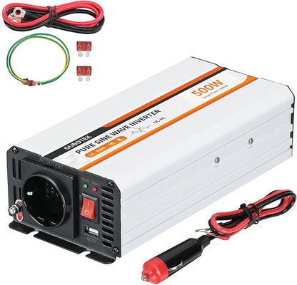 OUBOTEK, Invertor Auto 500W/1000W 12V-230V ,Sinus Pur, USB
