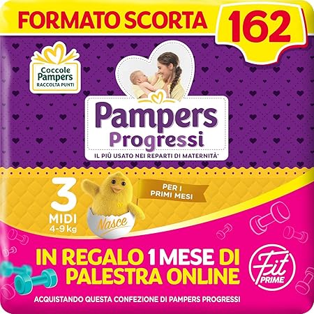 Pampers Progressi, Mărimea 3,  4-9kg, 27 buc