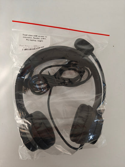 Trust - Căști USB On-Ear cu microfon 1.8m PC/Laptop