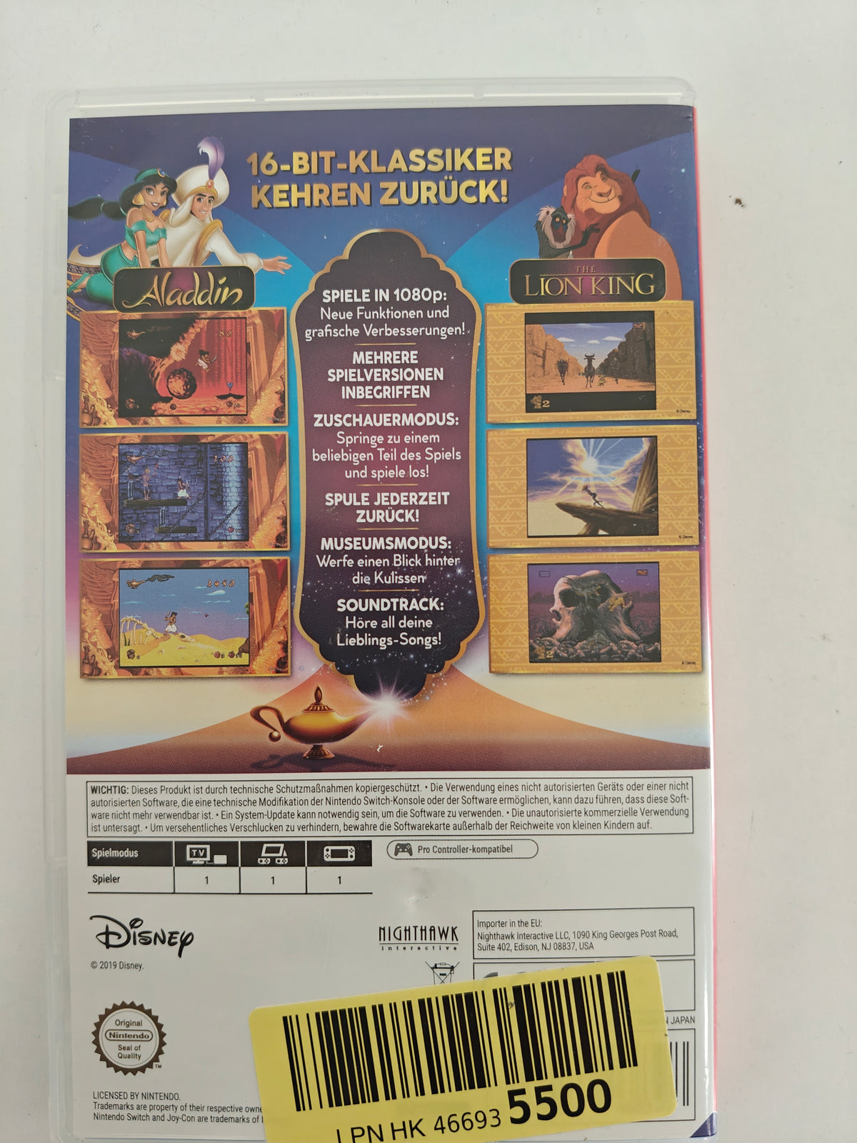 Disney Classic Games Aladdin & Lion King - Nintendo Switch