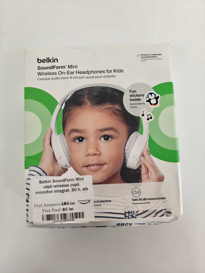 Belkin SoundForm Mini - Căști Bluetooth pentru copii, cu microfon
