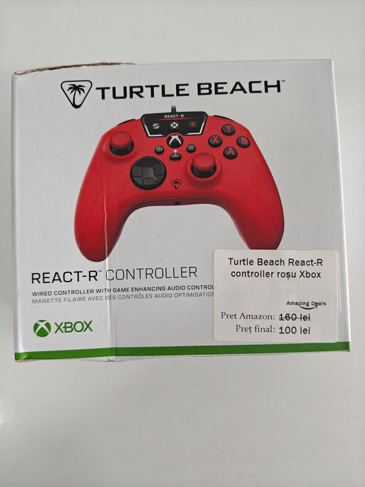 Controller Turtle Beach React-R cu Cablu , Roșu (Fara Cablu inclus)