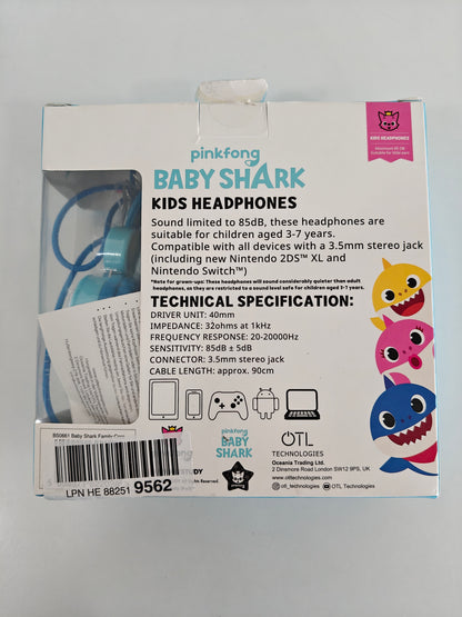 Baby Shark OTL - căști pentru copii ,cu fir
