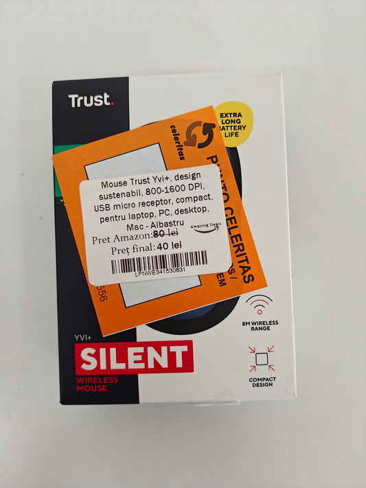 Mouse Trust Yvi+ - 800-1600DPI ,compatibil MAC/Laptop/PC