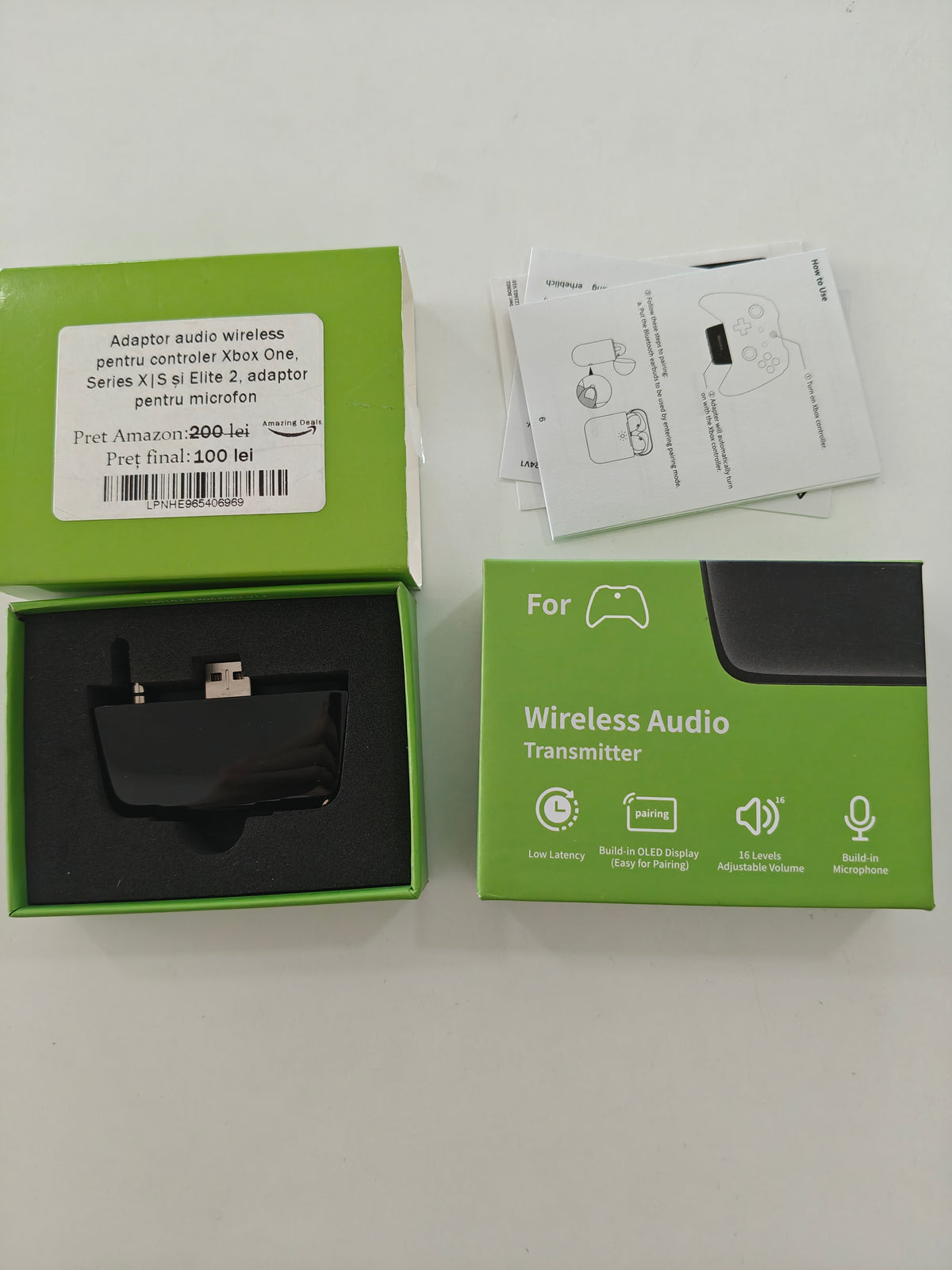 Adaptor Audio Wireless pentru Controller XBOX One , Series X/S și Elite 2, adaptor pentru microfon