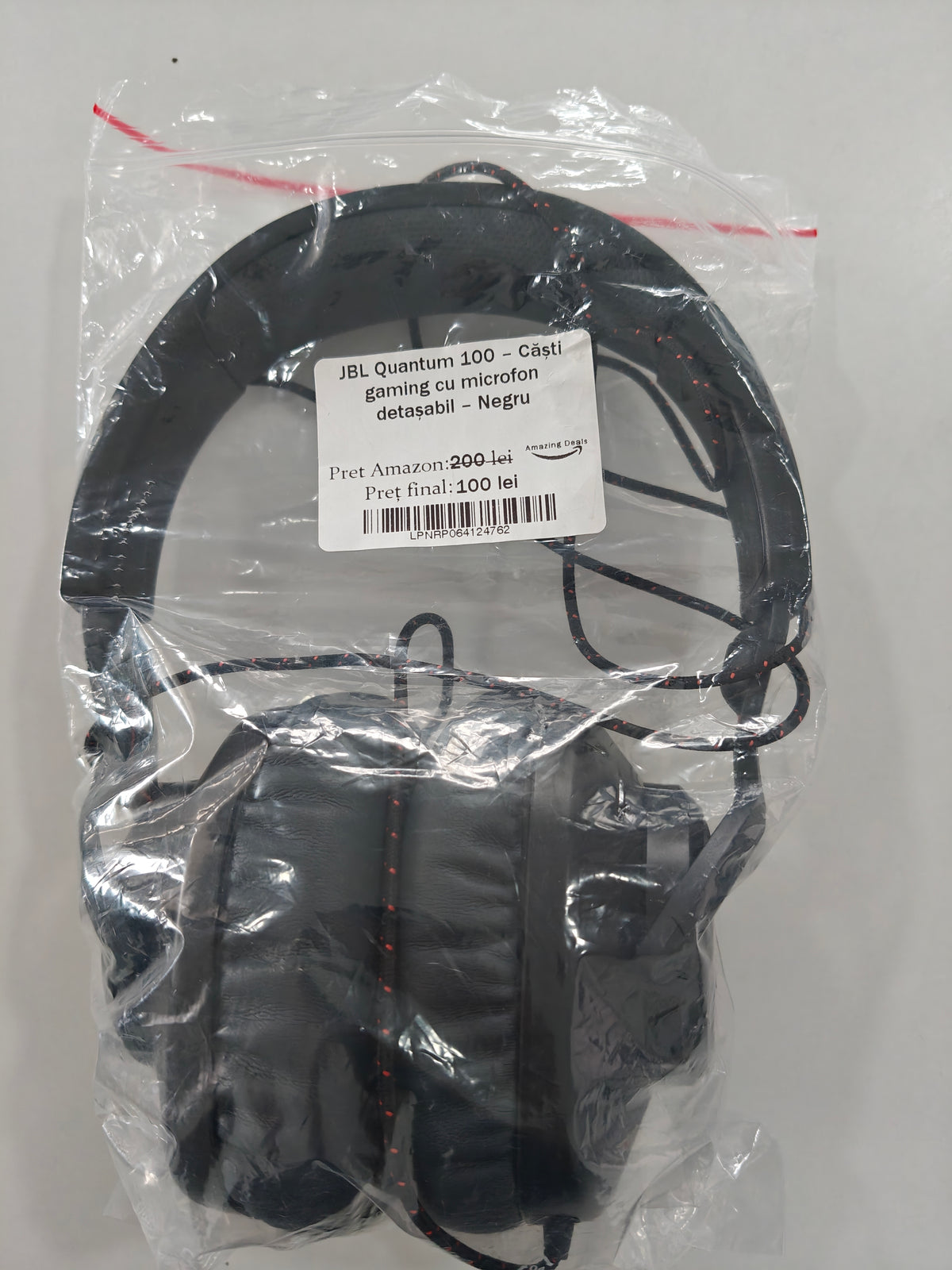 JBL Quantum 100 - căști Gaming cu fir (Fără microfon)