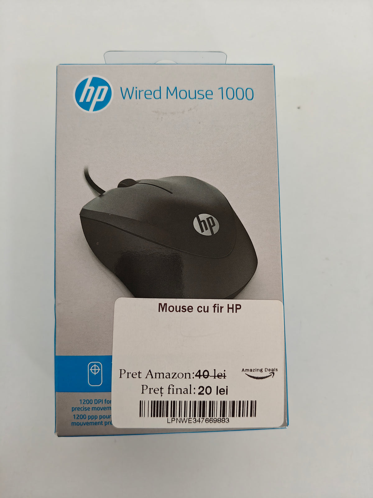 HP Wired Mouse 1000 - Mouse cu Fir