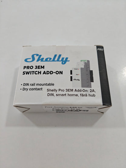 Shelly Pro 3EM Add-On: 2A, DIN Smart home ,fără hub