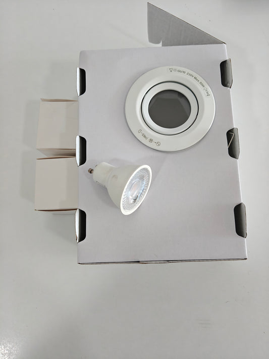 Kit Lumini Led incastrabile, doar 1 bec si 3 suport