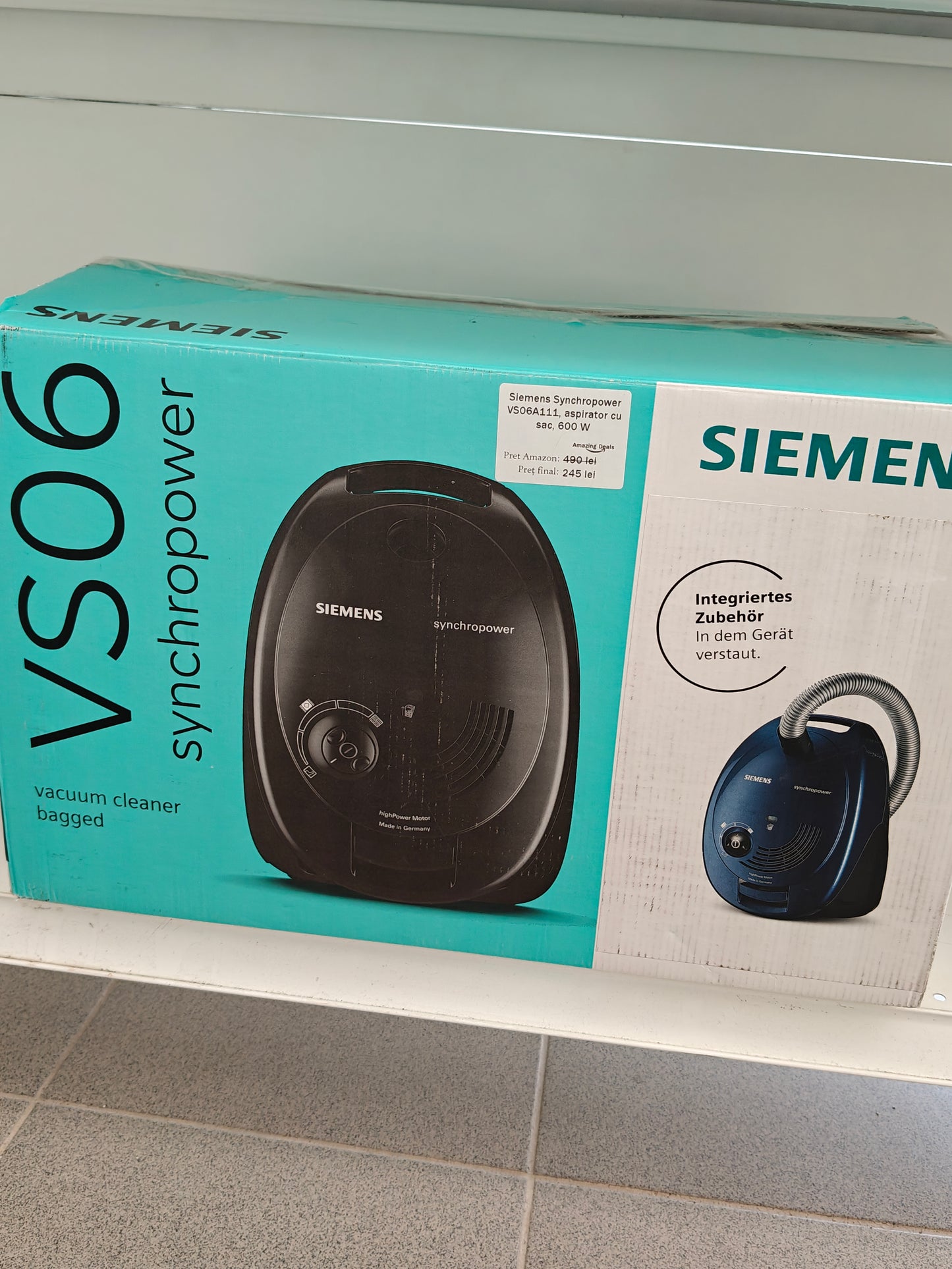 Aspirator cu Sac, Siemens Synchropower ,600 W