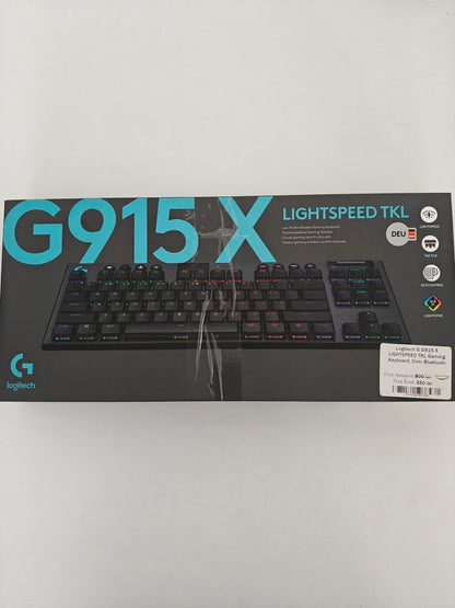 Logitech G G915 X Lightspeed TKL - Tastatura Gaming (Doar Bluetooth, fără USB)