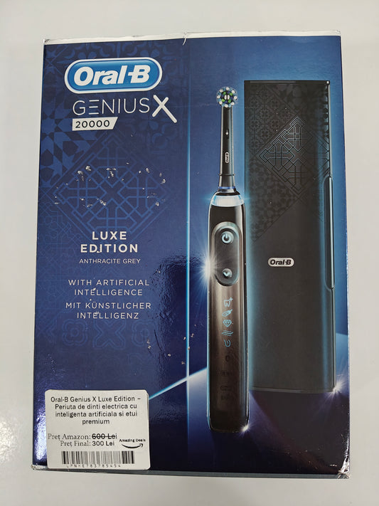 Oral-B Genius X 20000 Luxe Edition - Periuță de dinți electrică cu inteligență artificială (Fără capete de periat incluse)